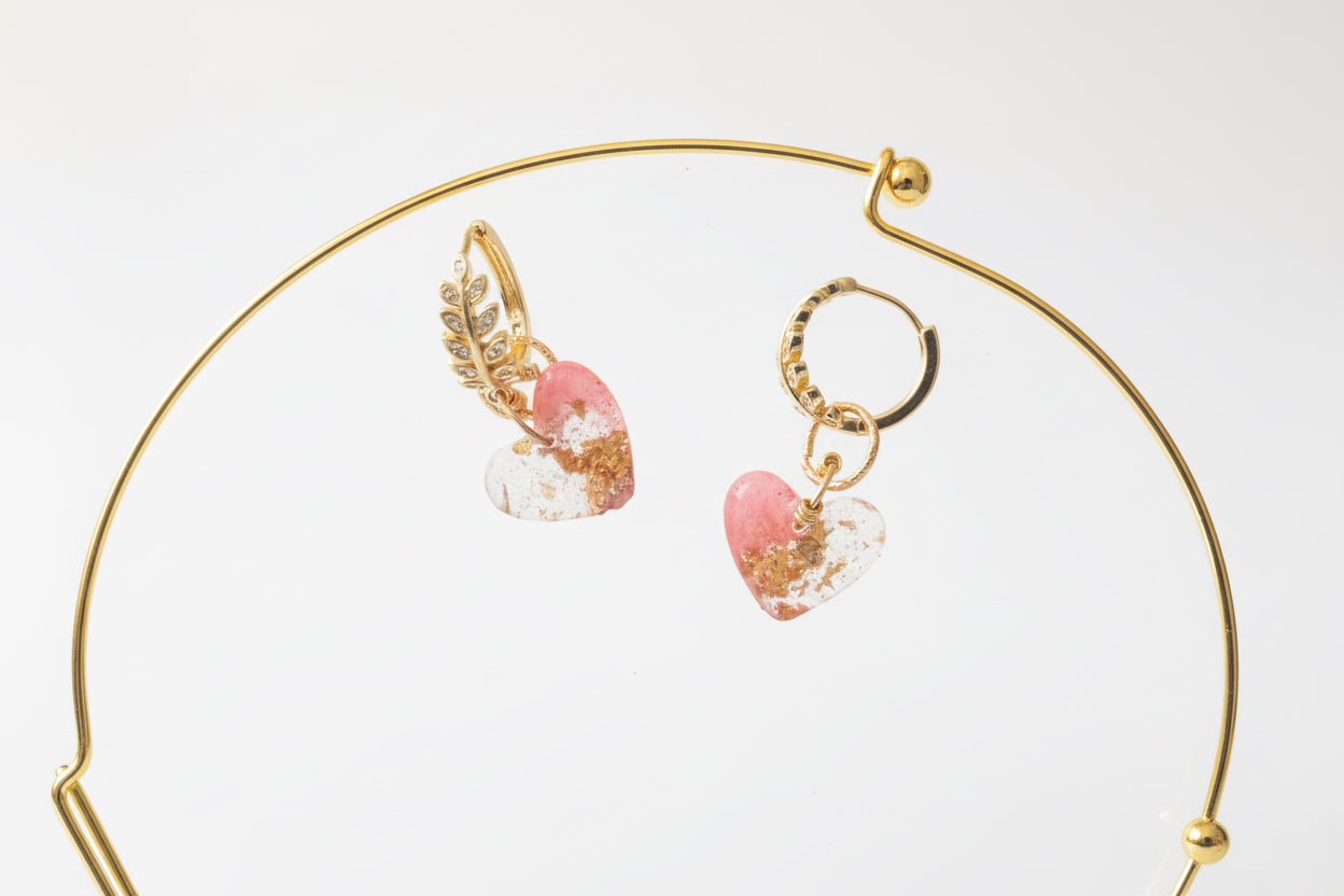 Boucles d’oreilles strass - bijou artisanal fait main Passion Bougies