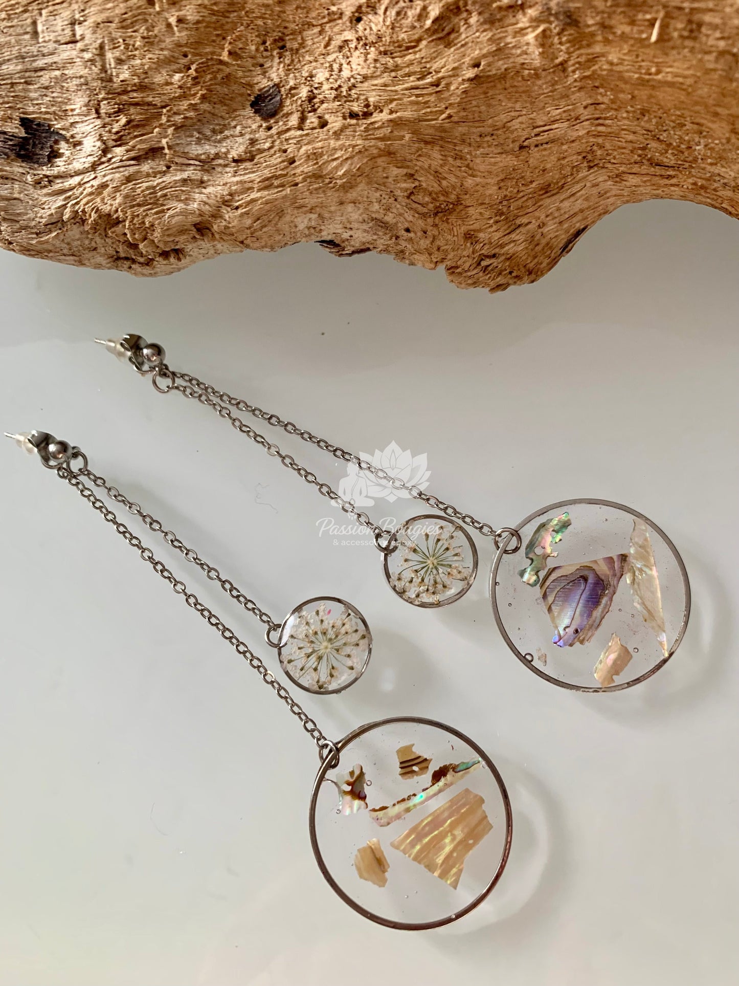 Boucles d’oreilles double pendante