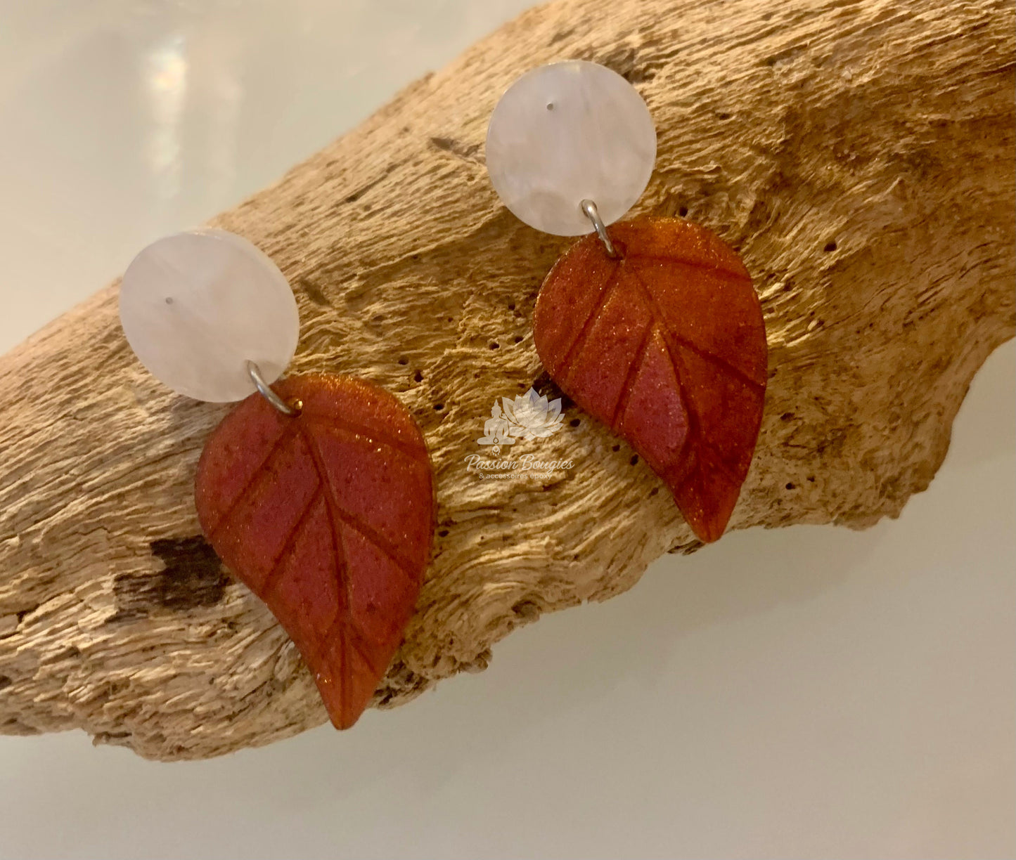 Boucles d’oreilles feuille