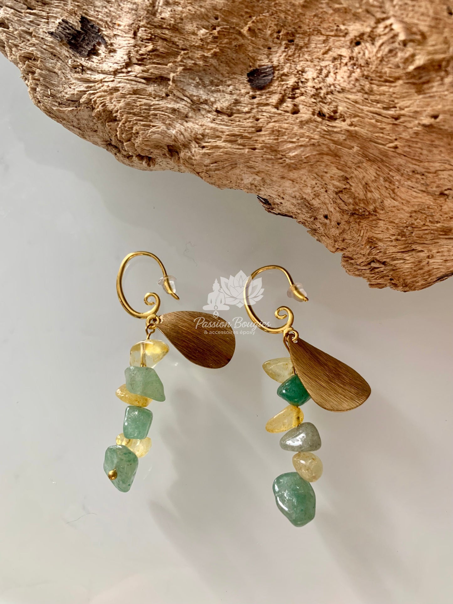 Boucles d’oreilles en pierres naturelles