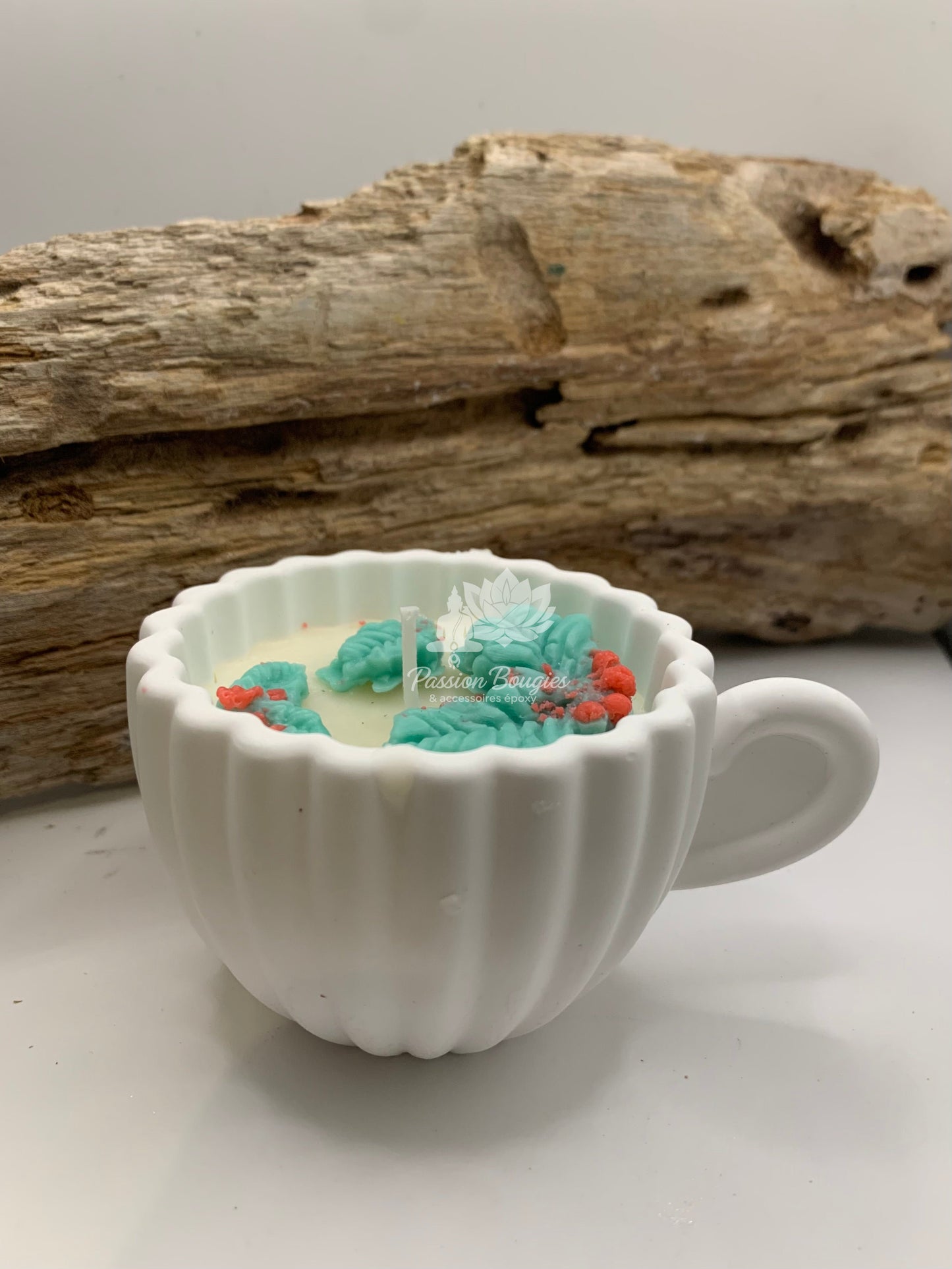 Bougie tasse décorative 🌿