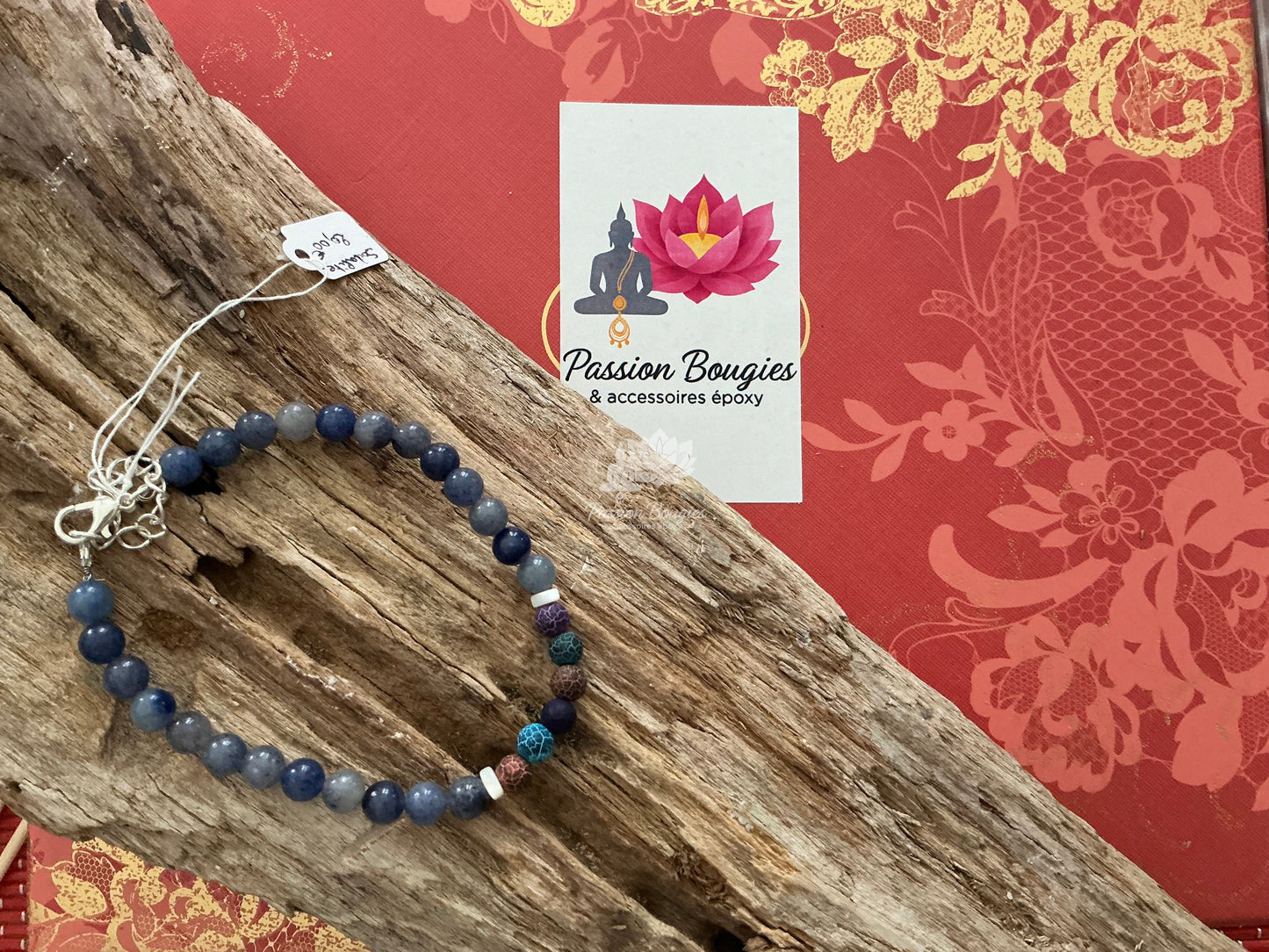 Bracelet homme en pierres de sodalite