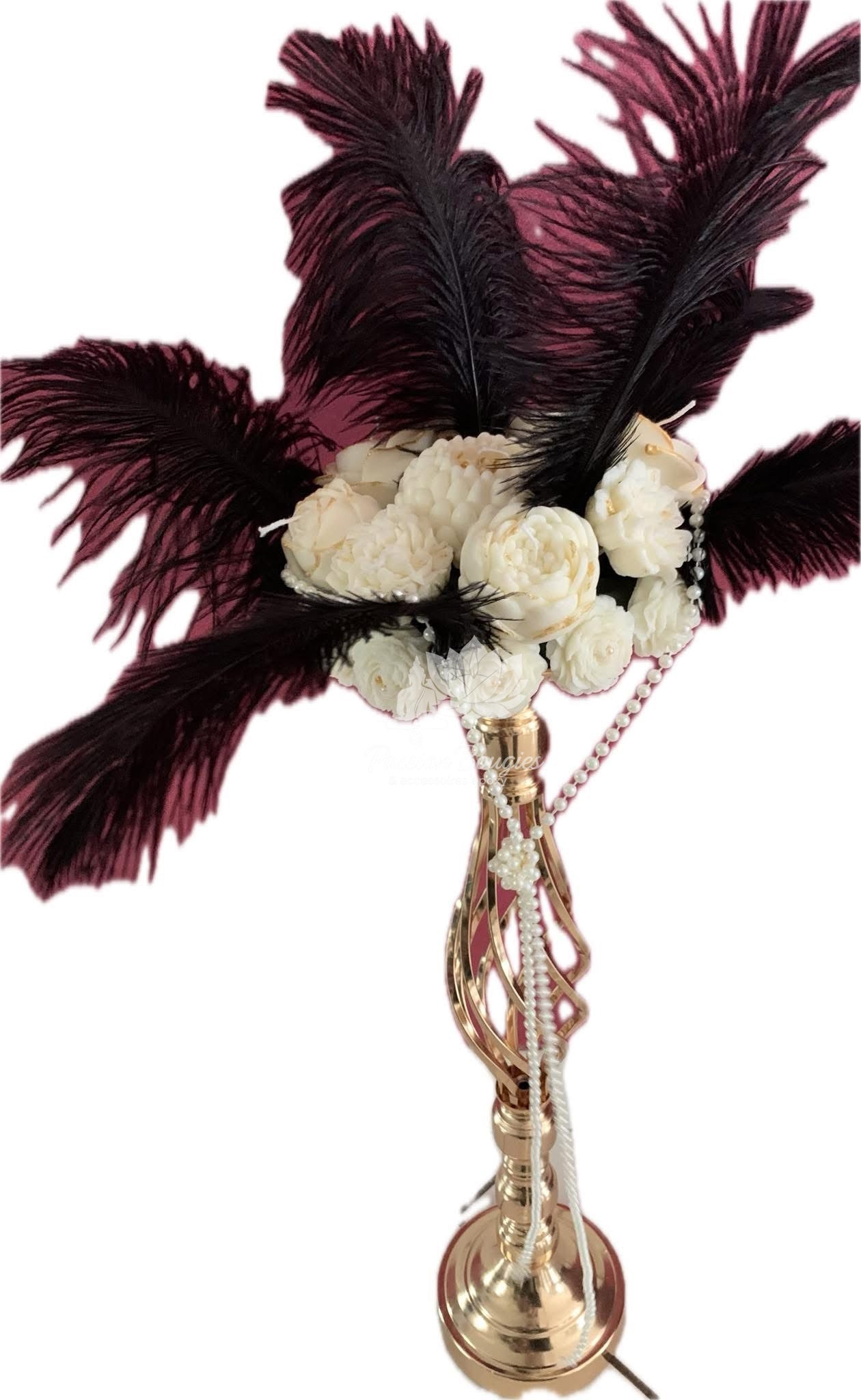 Chandelier avec dôme de bougies « plume »
