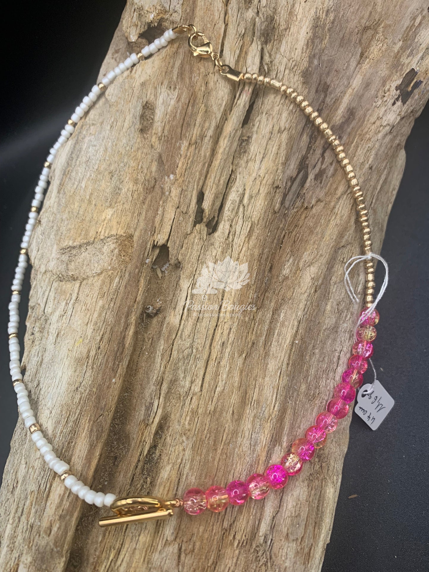 Collier cristal rosé doré