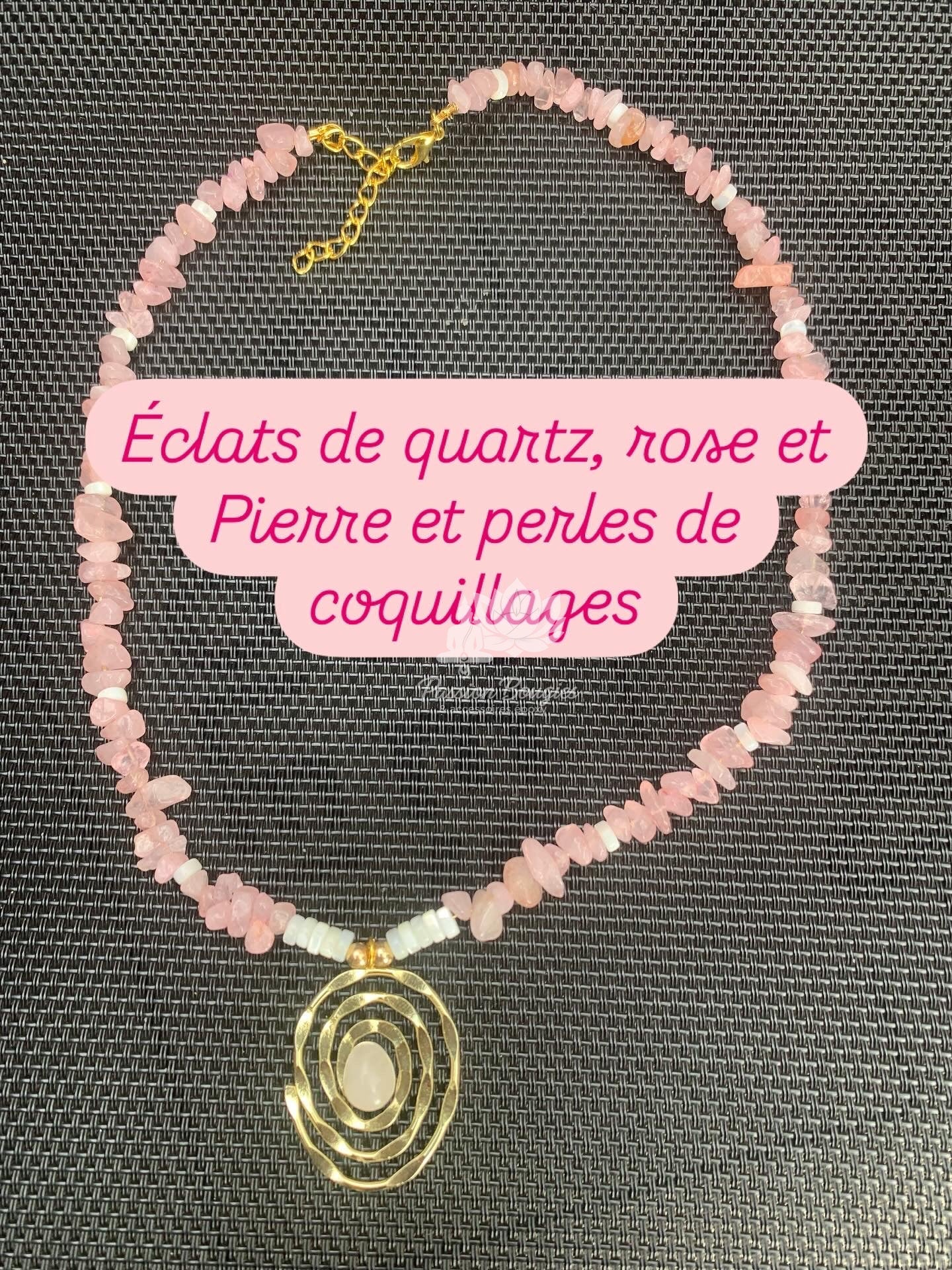 Collier éclats de quartz