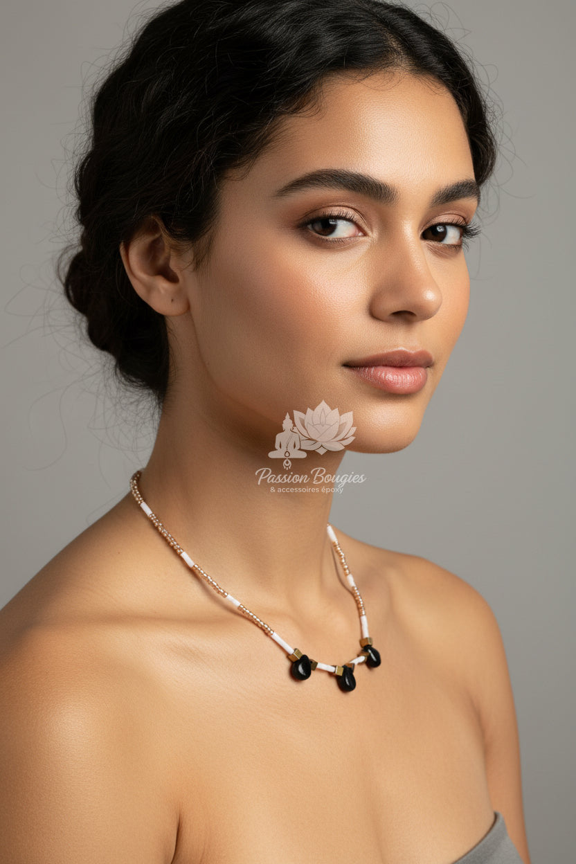 Collier « l’obsidienne »