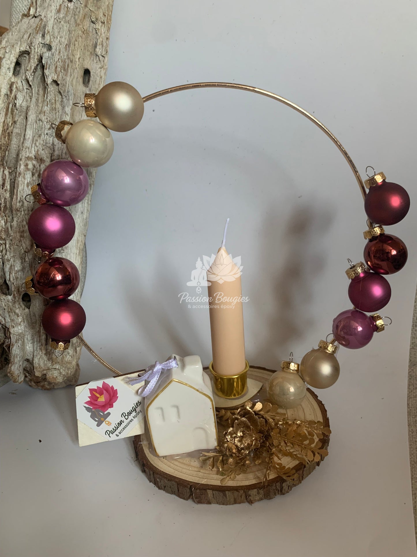 Composition bougie Noël 2