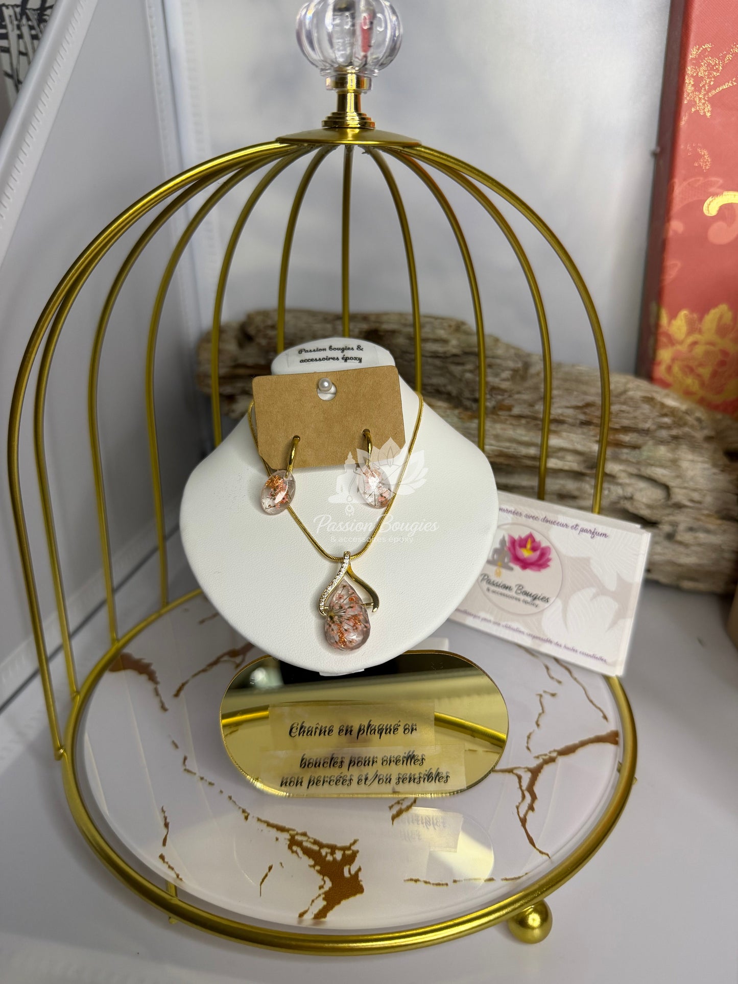 Parure « corail rose » ✨