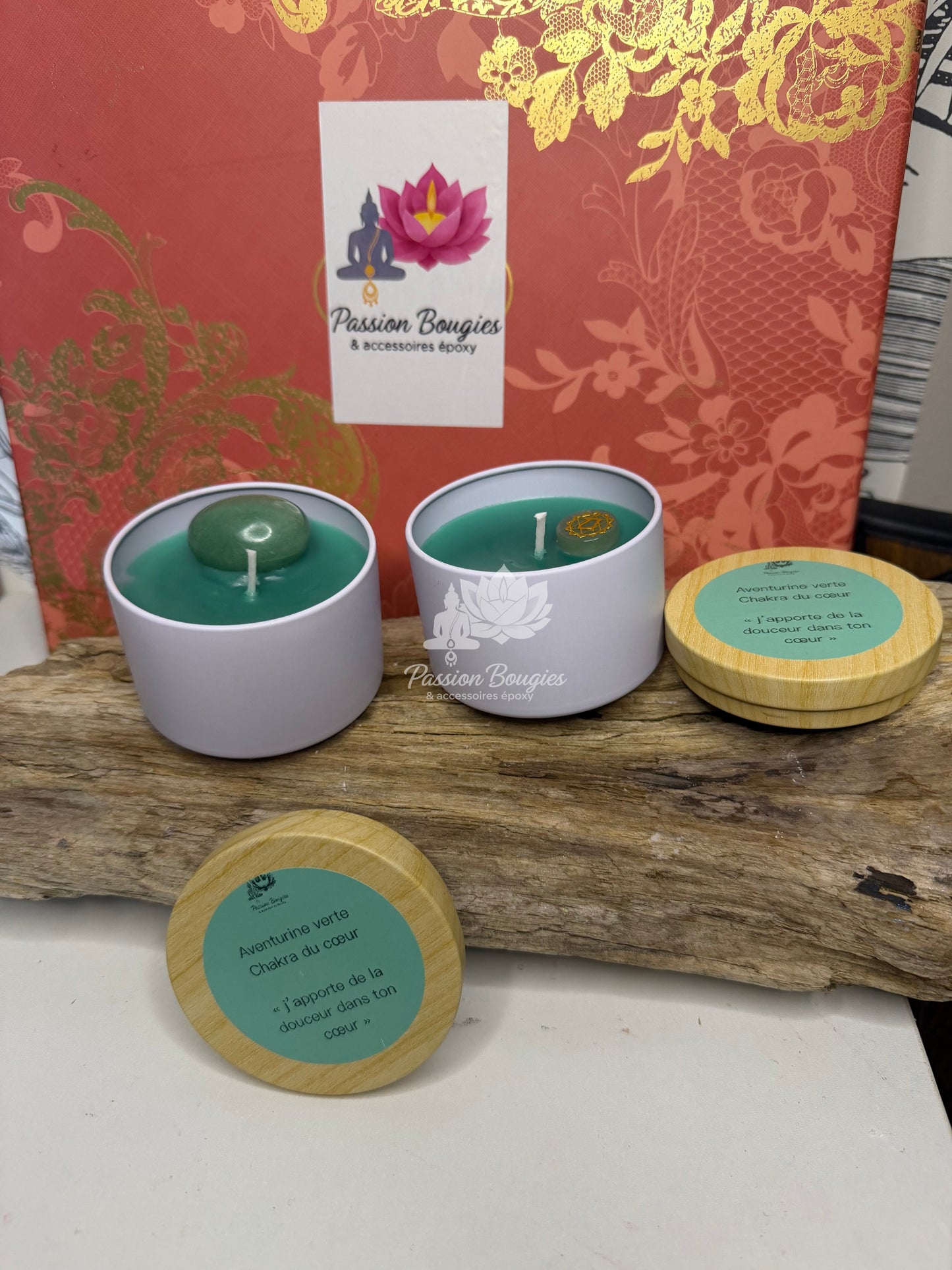 Pot métal 4 oZ✨ Bougie énergétique – Chakra de la gorge 💙 parfumé 🌿