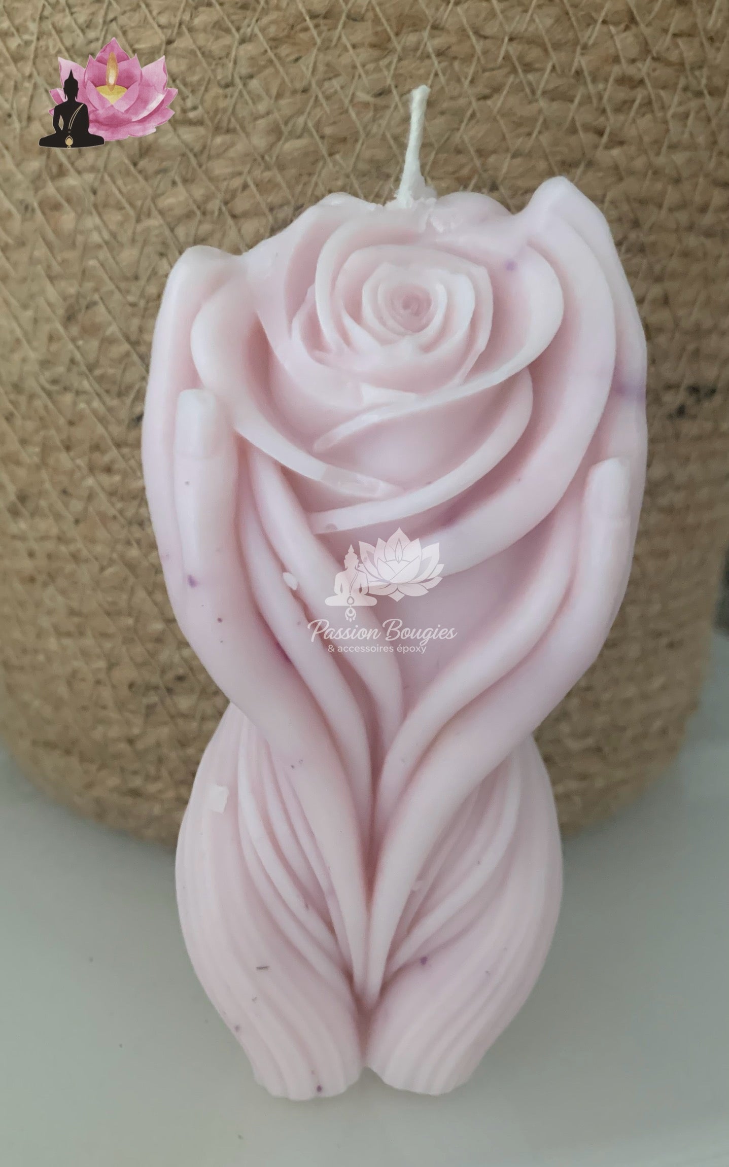 Bougie femme fleur