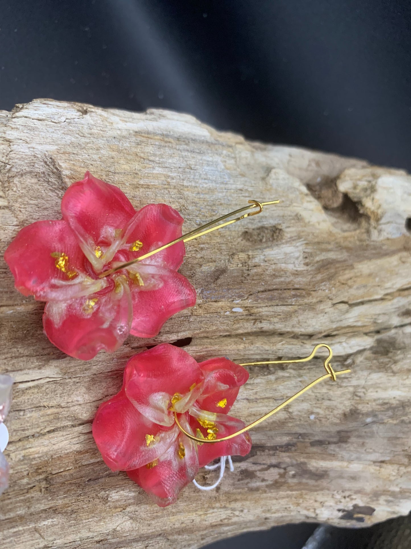 Boucles d’oreilles hibiscus
