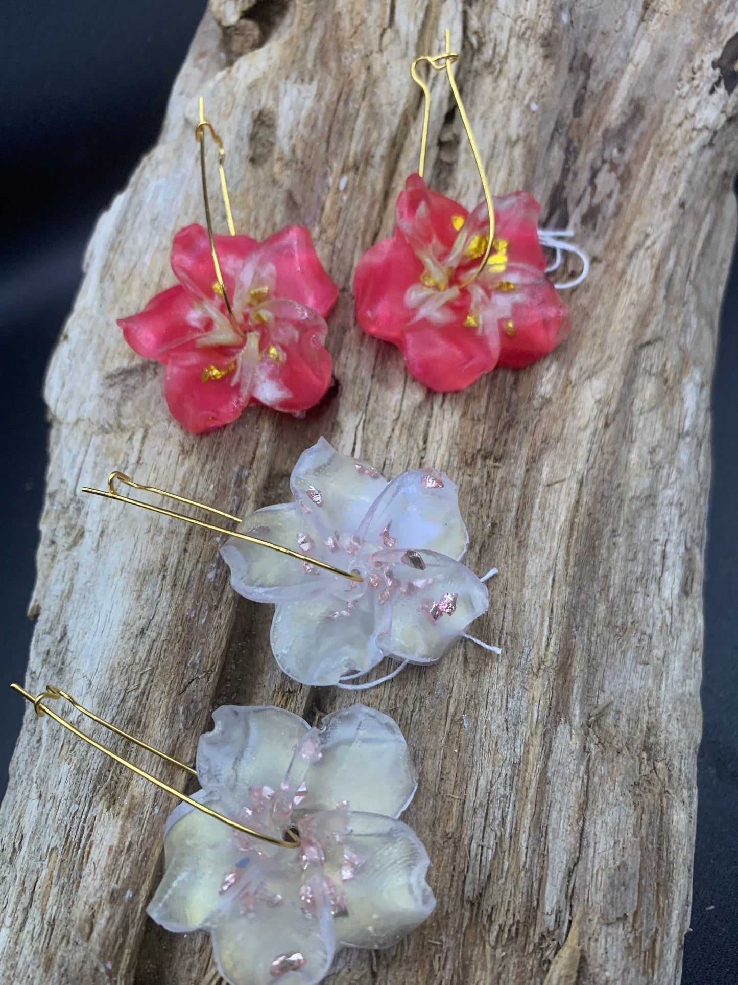 Boucles d’oreilles hibiscus