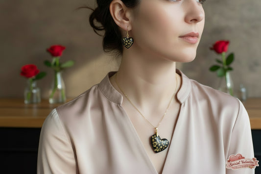 Parure cœur étincelant