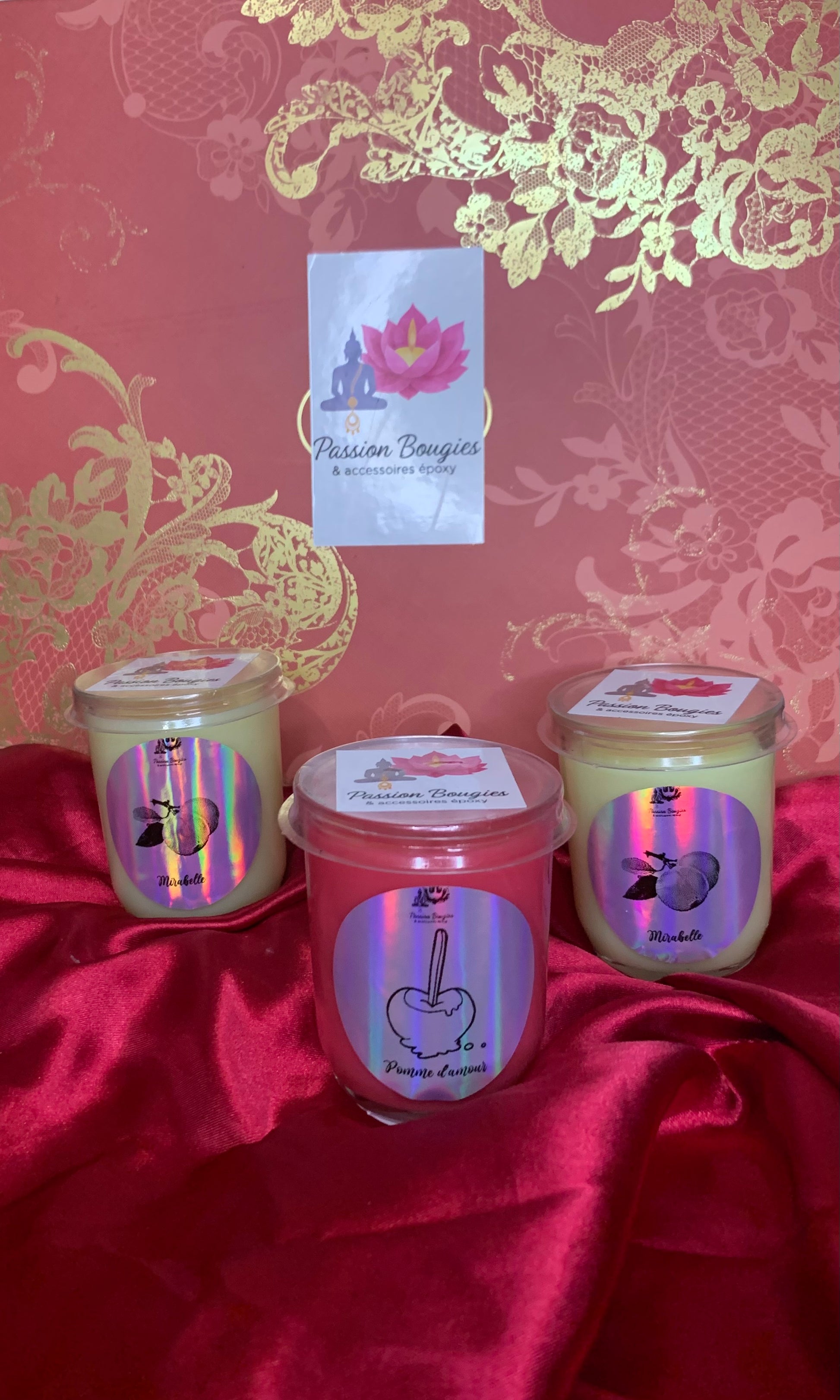 Nounours tendre - cœur - bougie artisanale cire de soja Passion Bougies