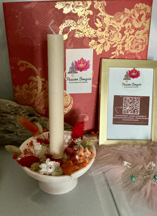 Pot métal - une pensée positive - 4oz à couvercle parfumé - bougie artisanale cire de soja Passion Bougies