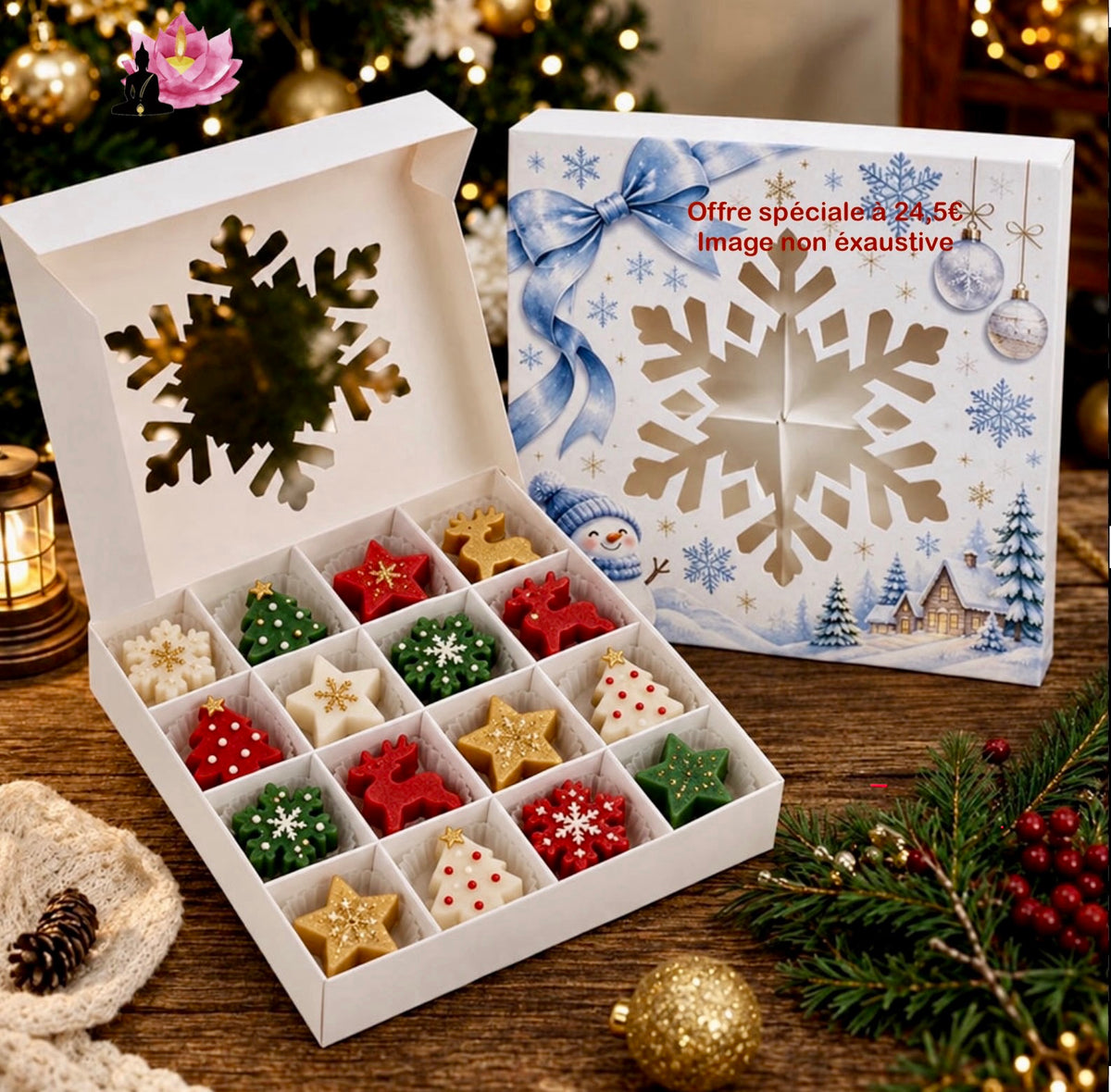 Coffret de fondants - diverses senteur - calendrier de l’avent Noël