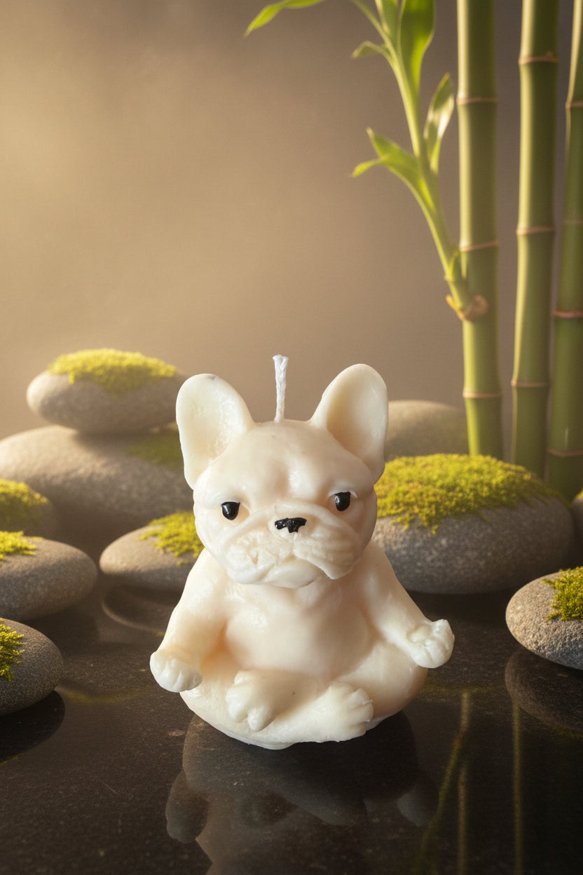 Bougie bouledogue zen