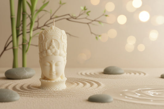 Bouddha tête avec couronne 3D