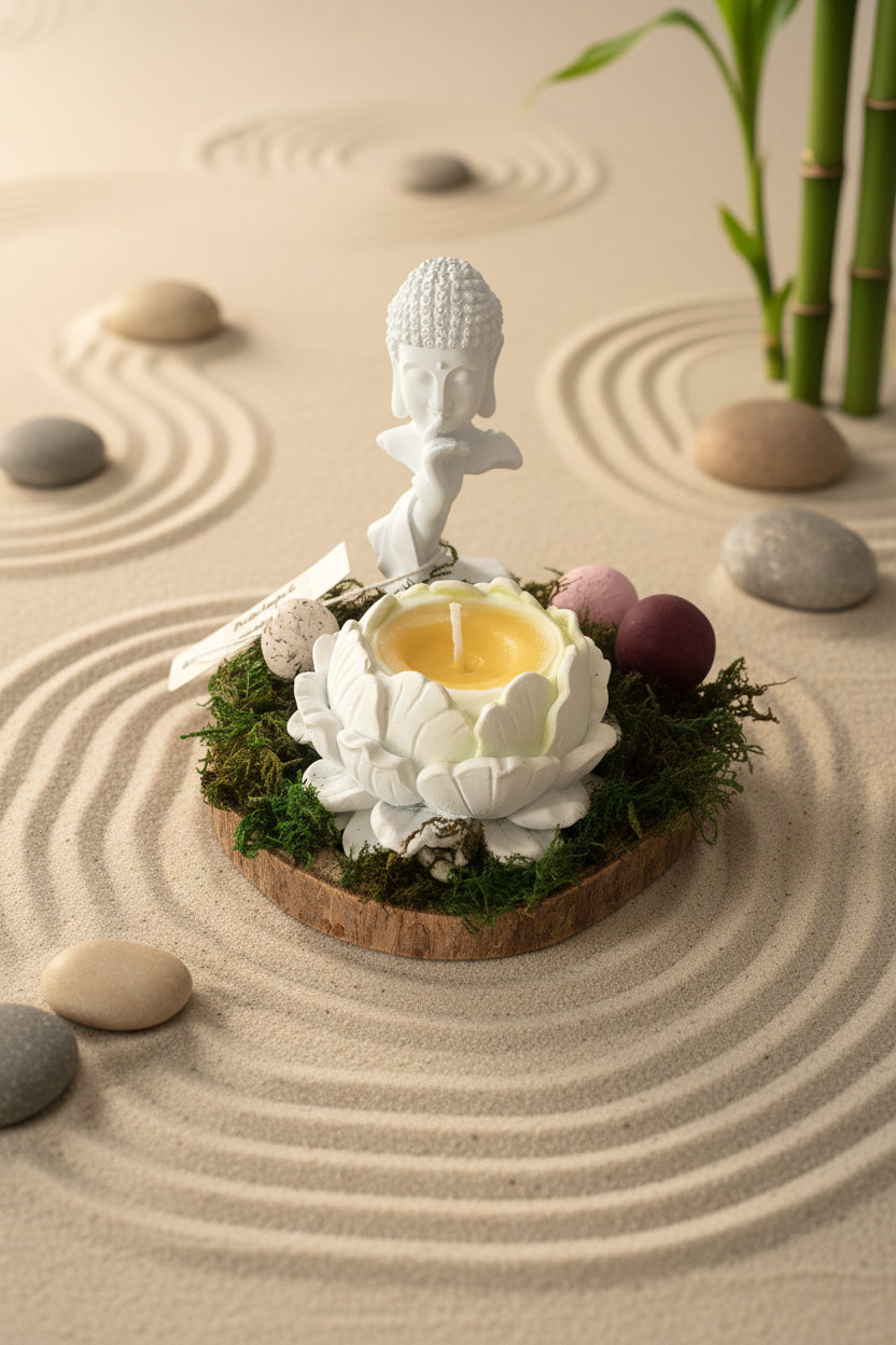 Support à bougie - composition ZEN