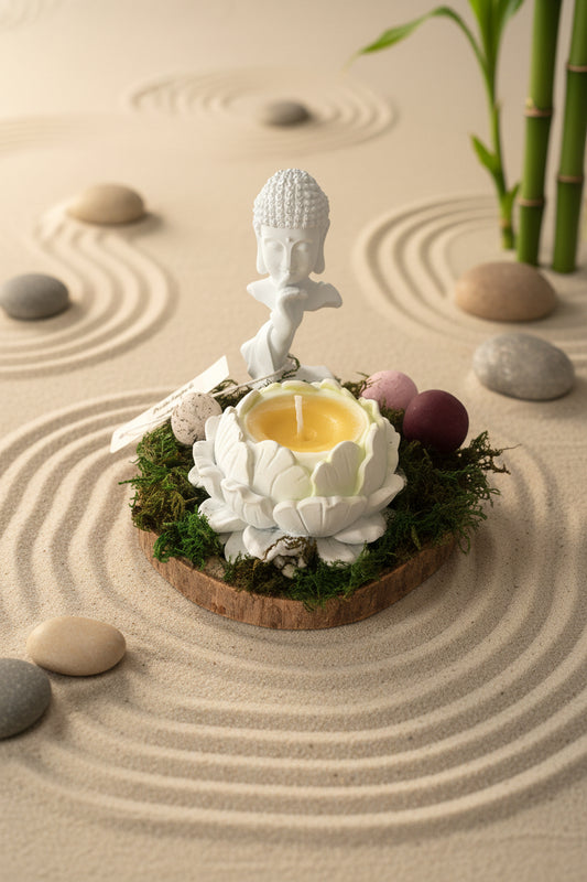 Support à bougie - composition ZEN