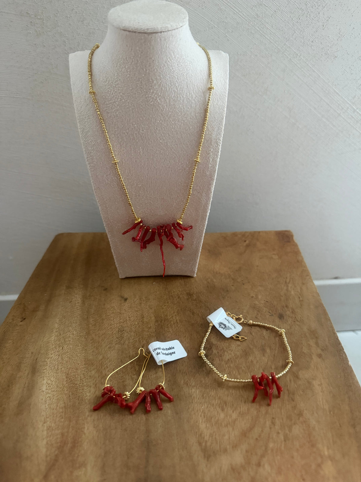Parure corail rouge de Sardaigne