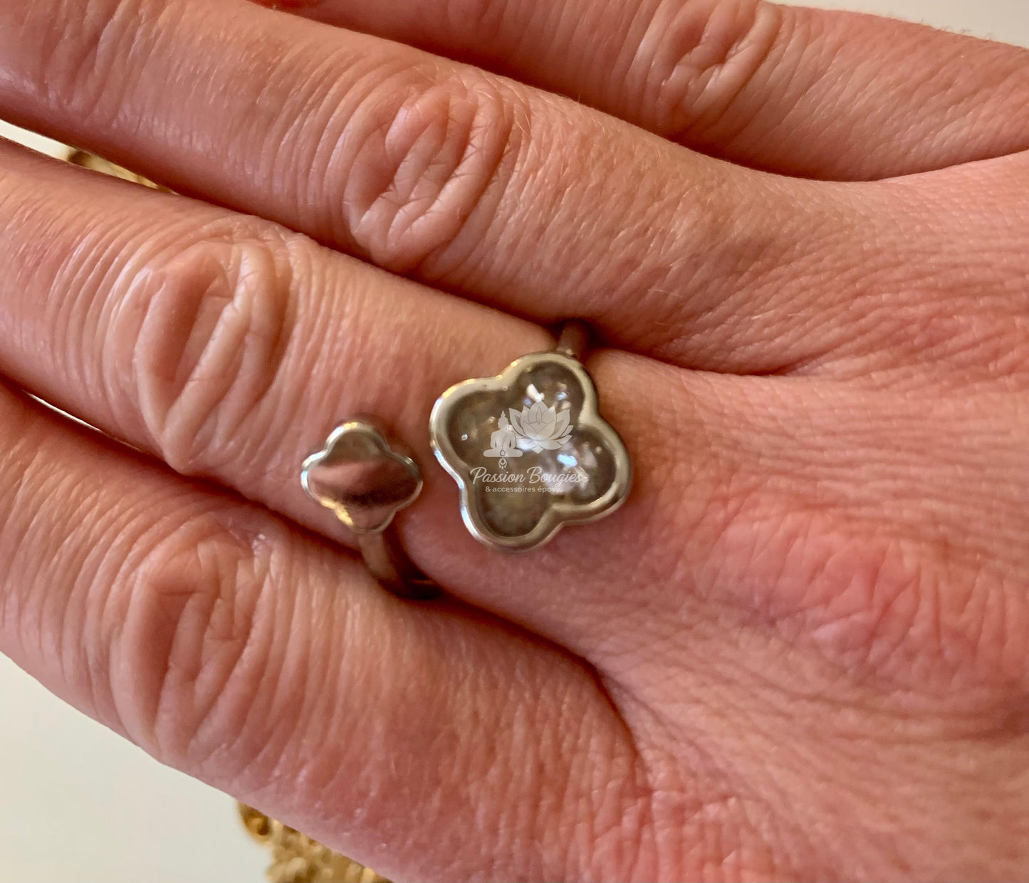 Bague double trèfle