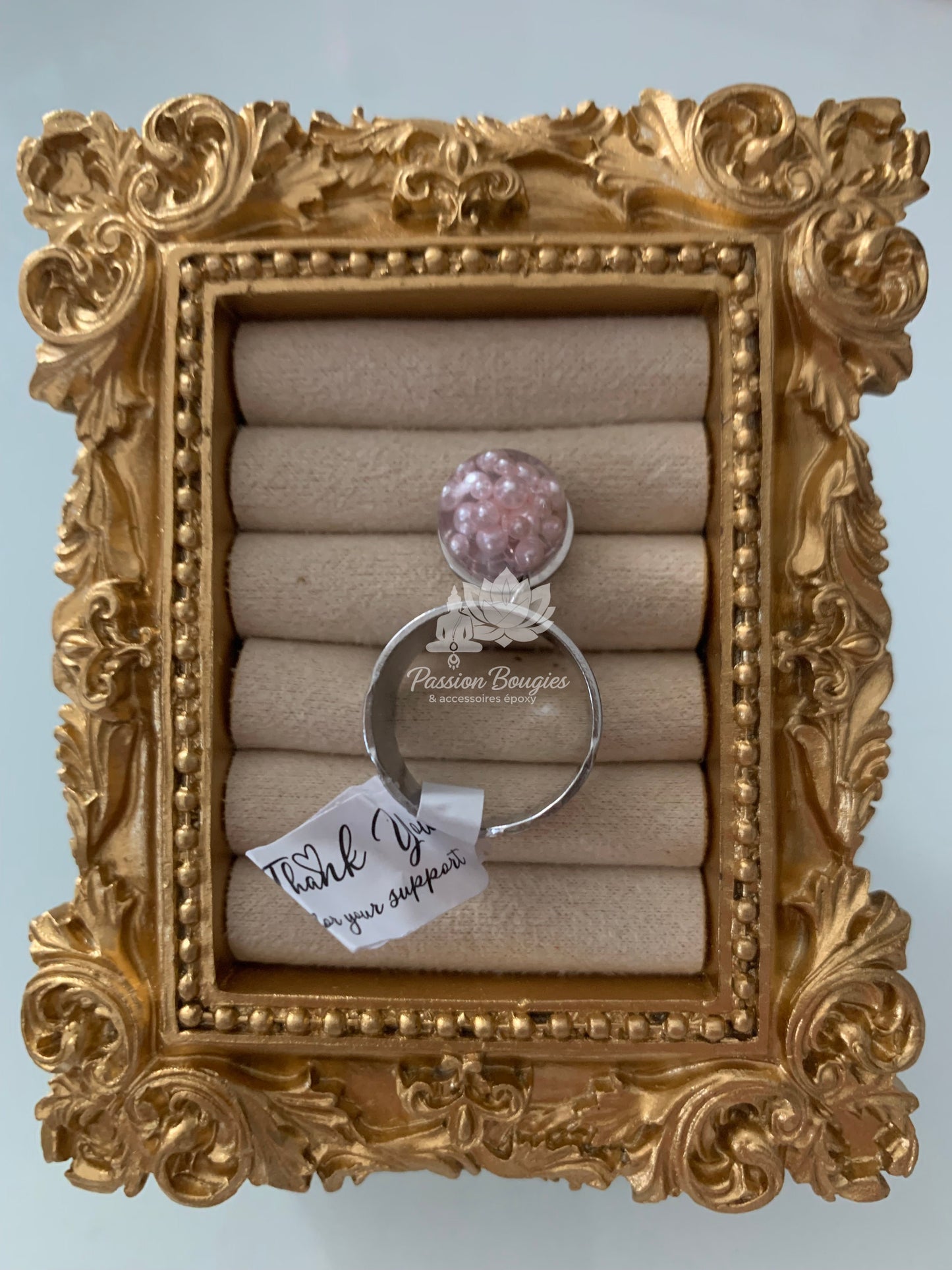 Bague perlée