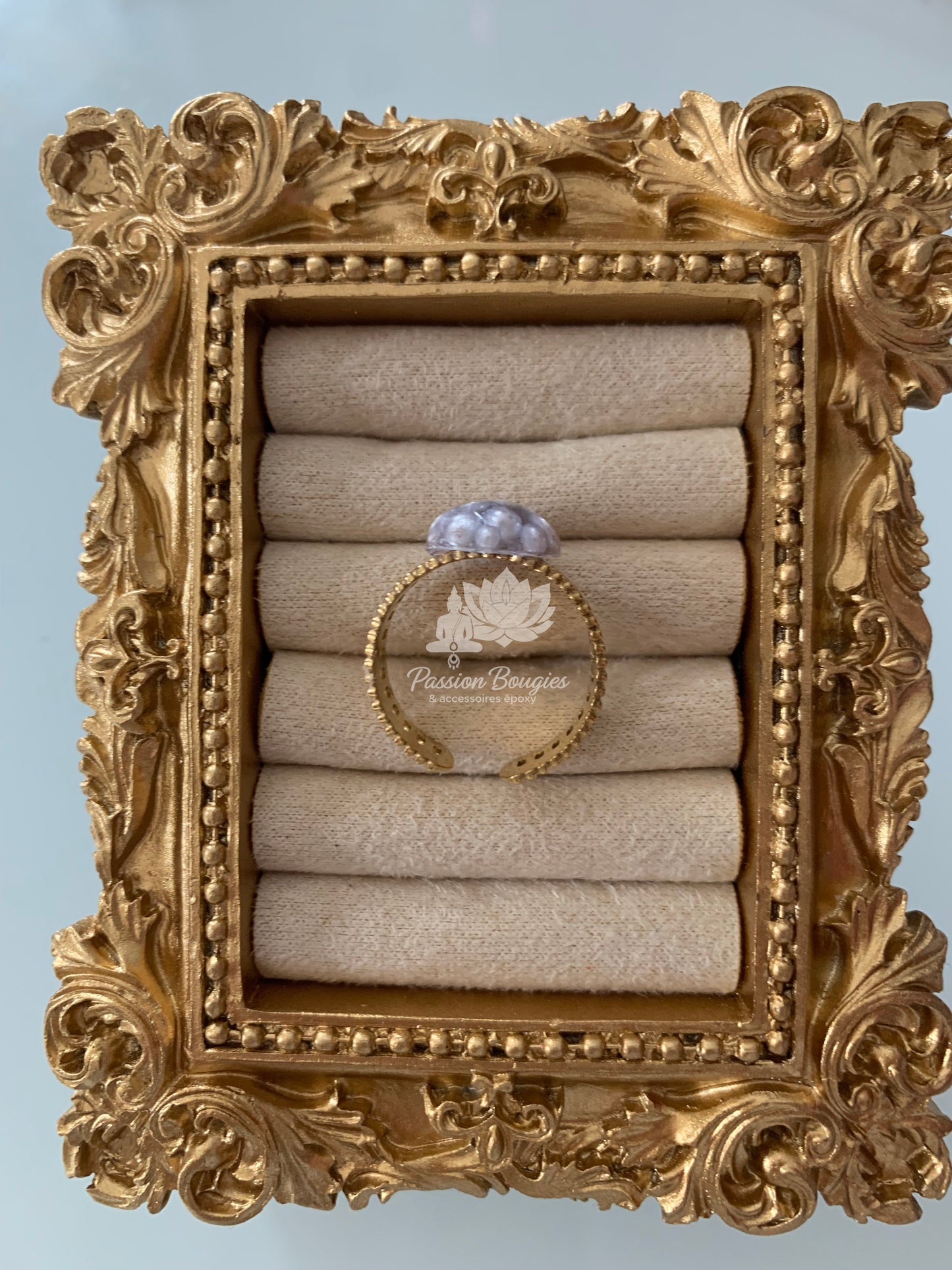 Bague pierre bleue