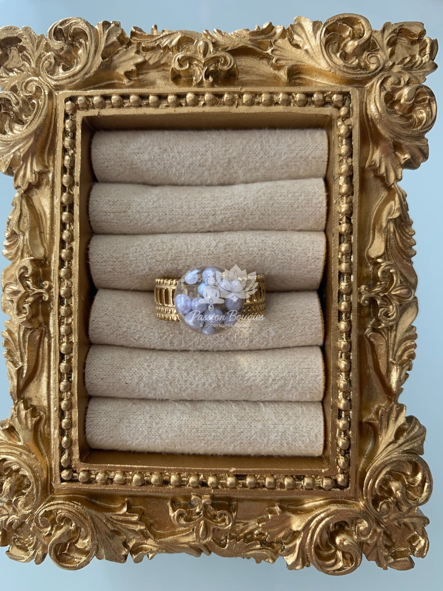 Bague pierre bleue