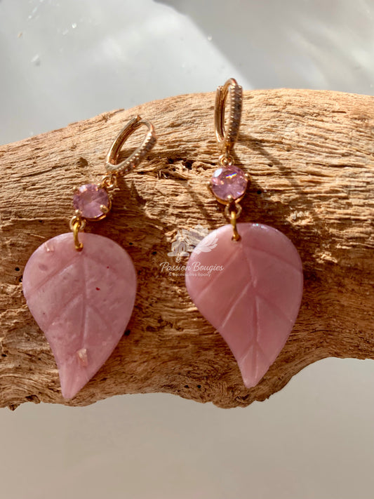 Boucles d’oreilles feuille