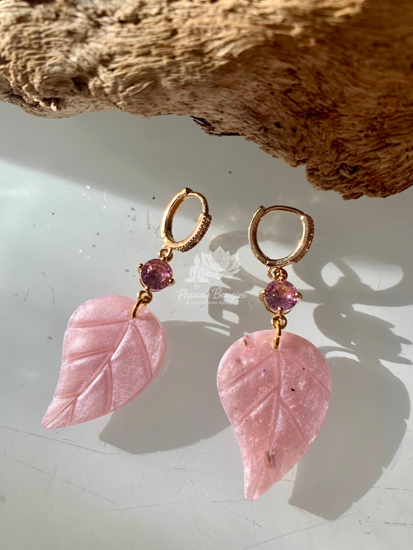 Boucles d’oreilles feuille