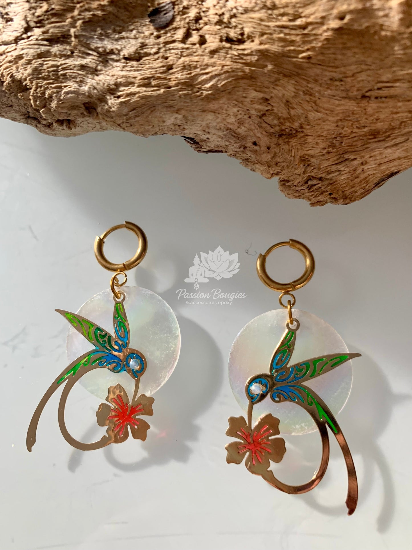 Boucles d’oreilles colibri