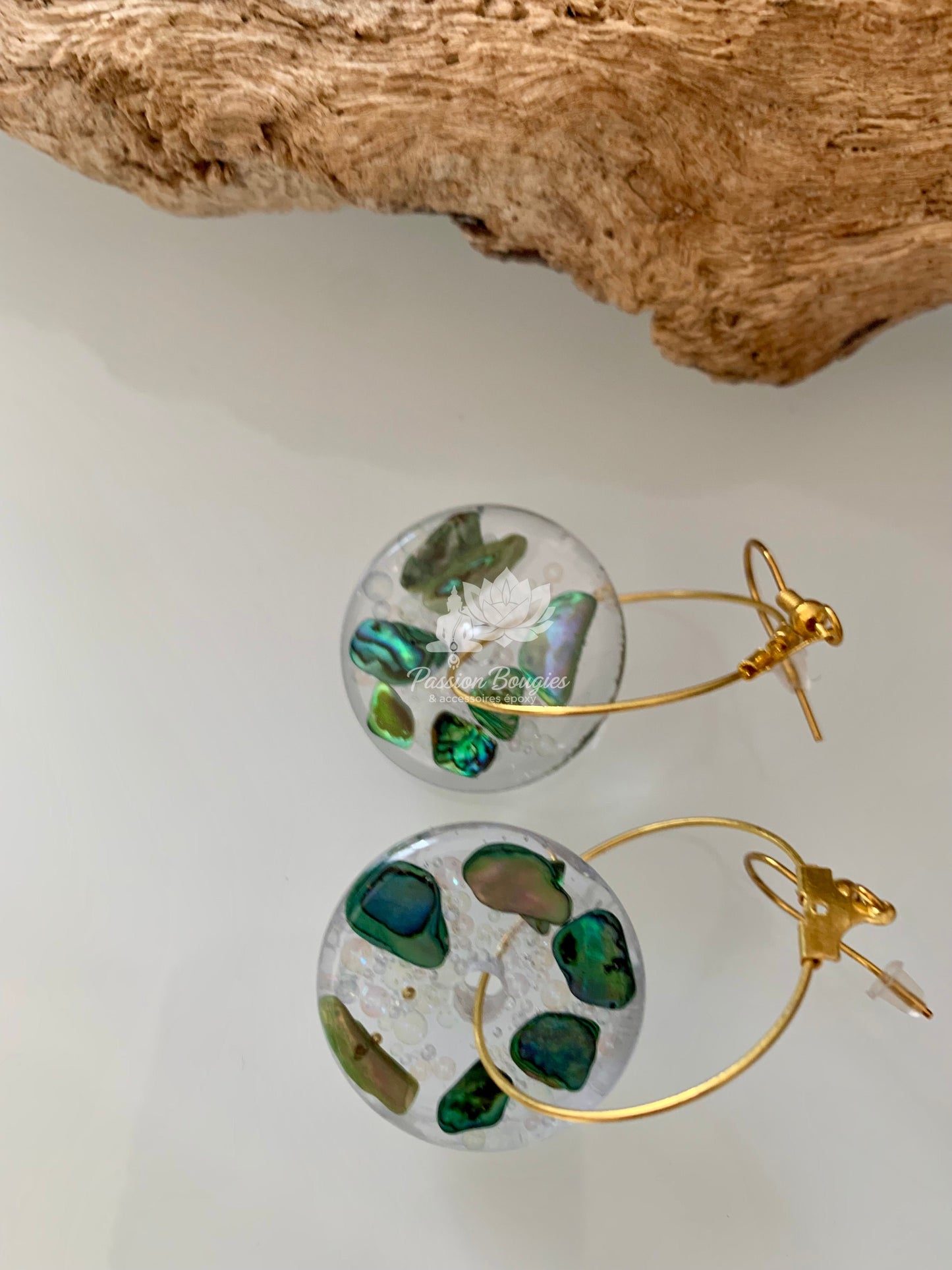 Boucles d’oreilles créoles avec anneau 2 modèles