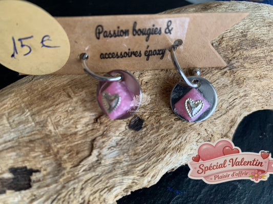 Boucles d’oreilles créoles cœurs