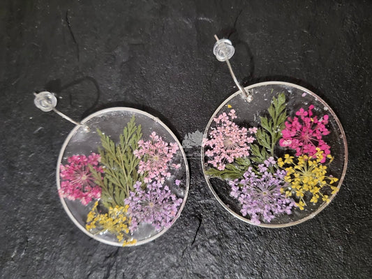 Boucles d’oreilles créoles corail