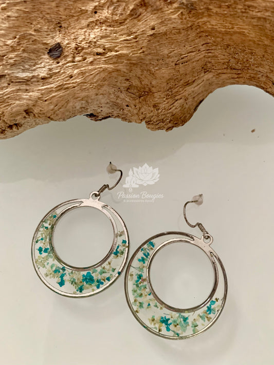 Boucles d’oreilles créoles éclats de corail