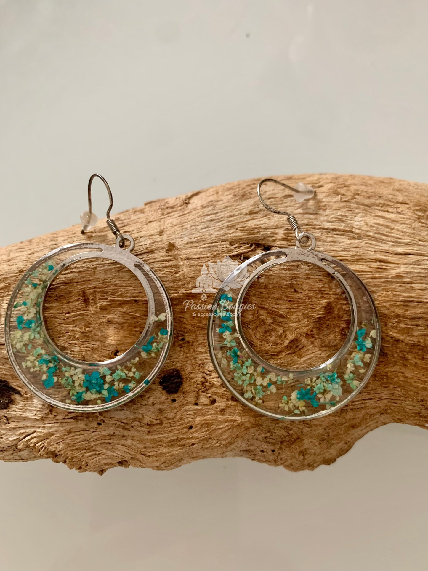 Boucles d’oreilles créoles éclats de corail