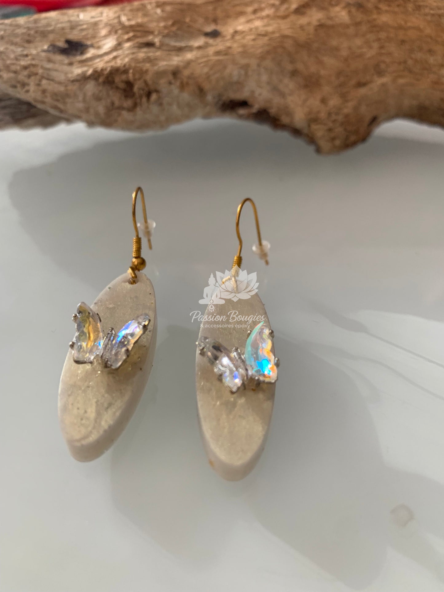 Boucles d’oreilles cristal papillon