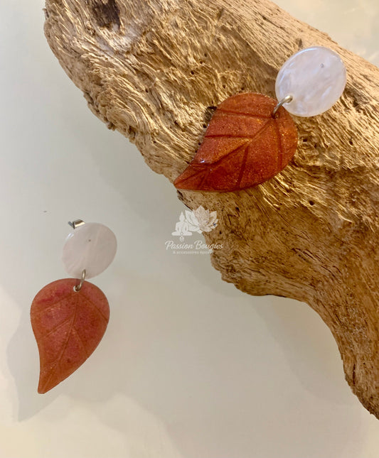 Boucles d’oreilles feuille