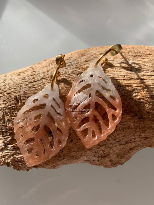 Boucles d’oreilles feuille ouverte