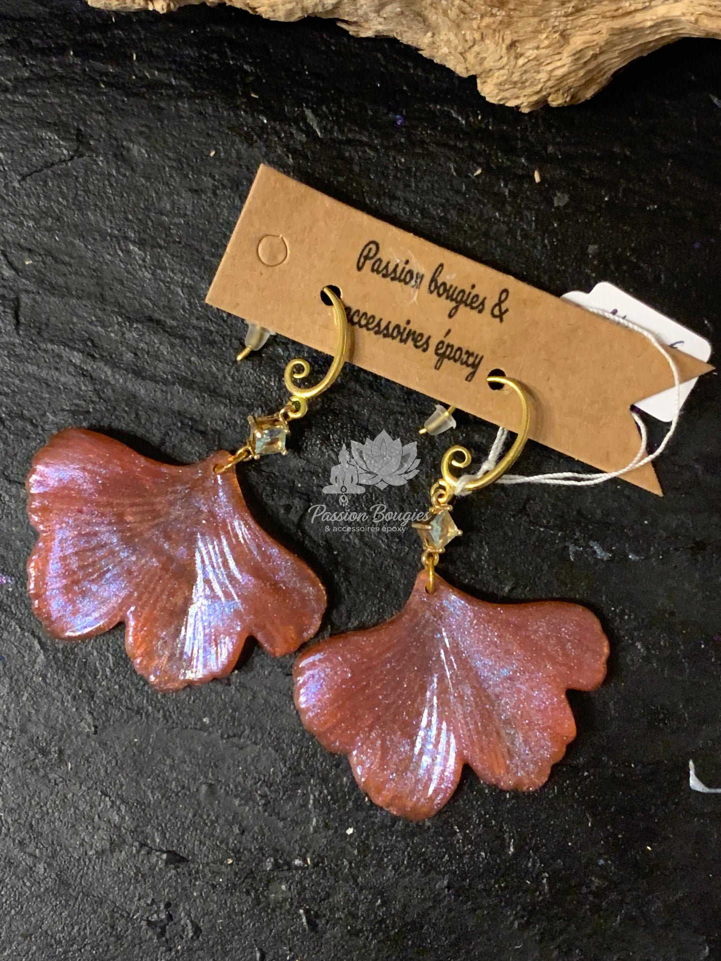 Boucles d’oreilles feuille