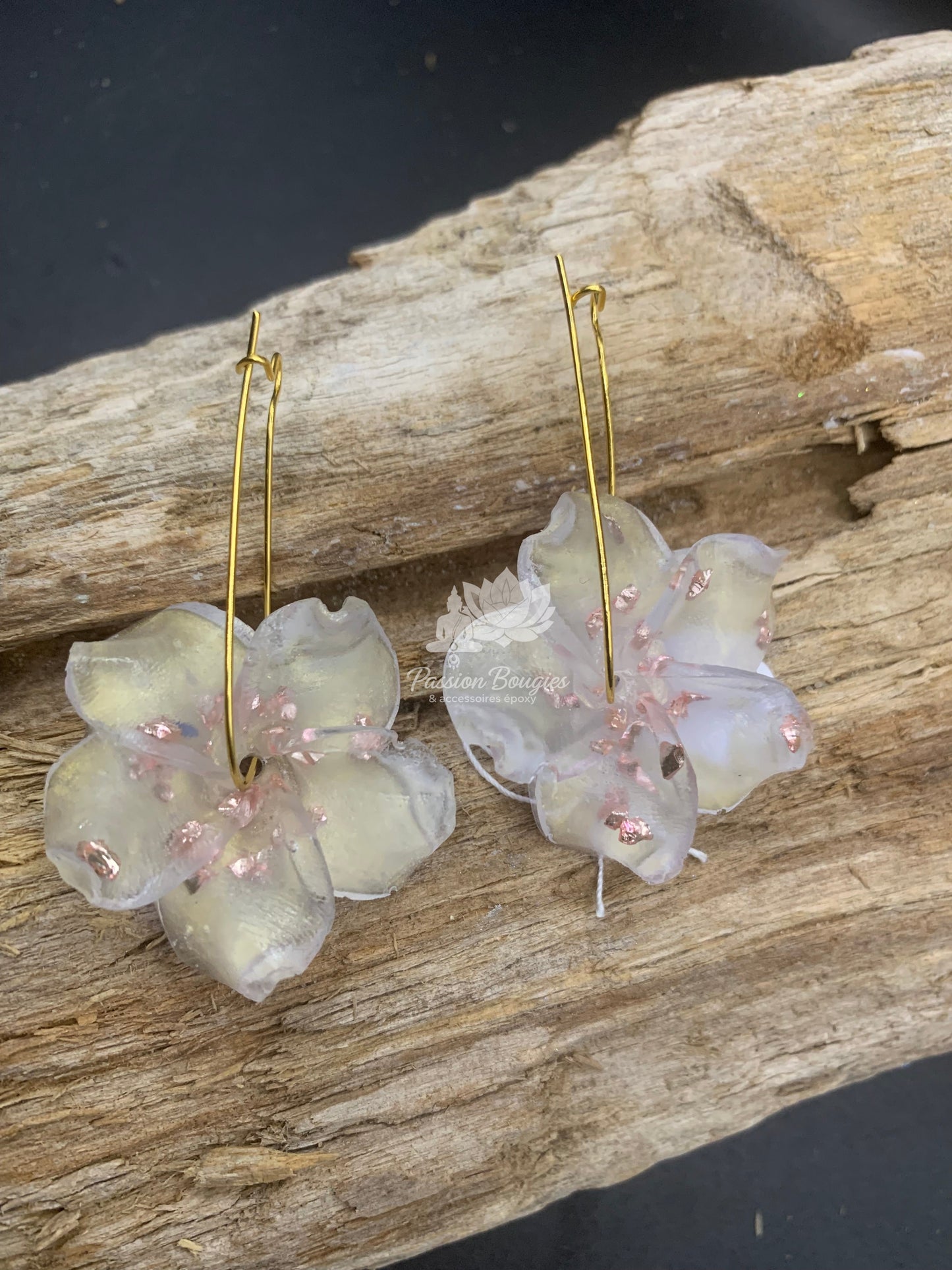 Boucles d’oreilles hibiscus