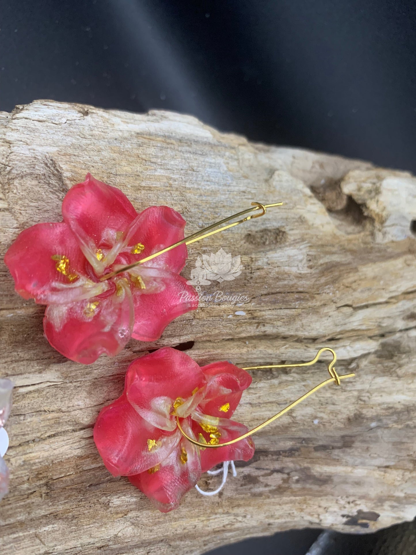 Boucles d’oreilles hibiscus