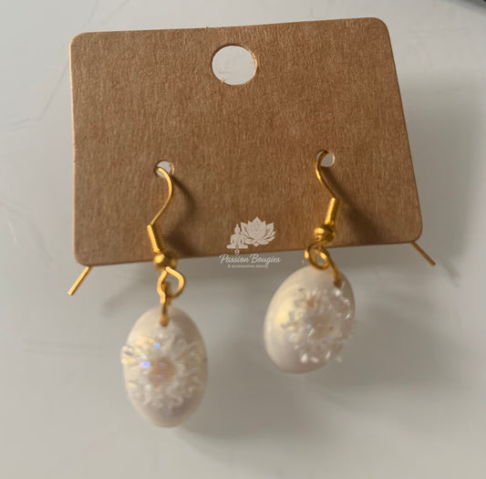 Boucles d’oreilles pendantes flocons de Noël