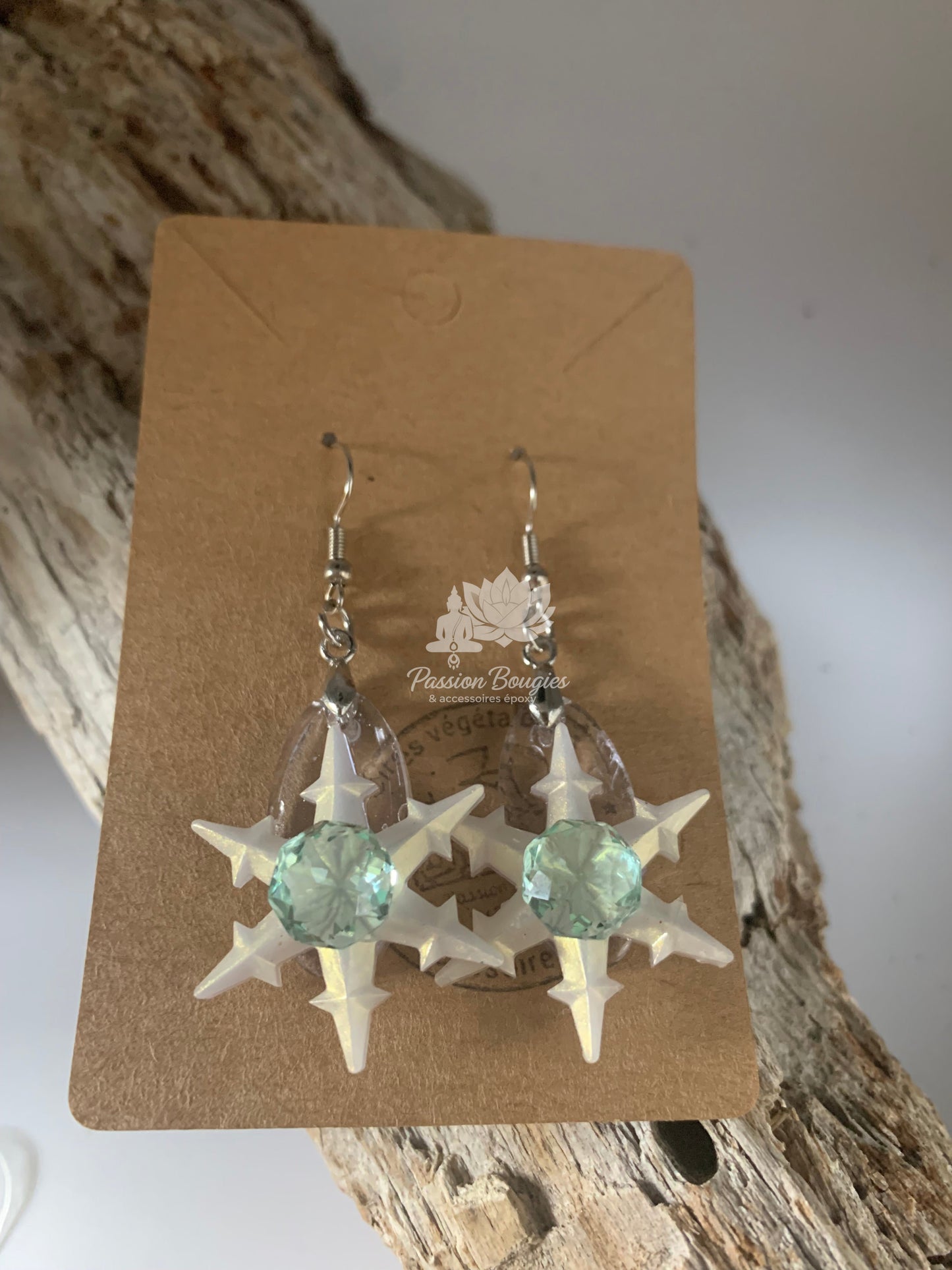 Boucles d’oreilles pendantes flocons de Noël 3