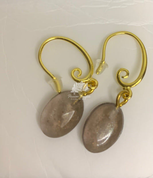 Boucles d’oreilles pendantes marrons