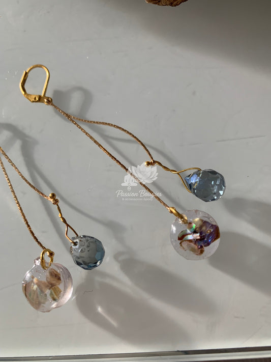 Boucles d’oreilles pendantes nacrée