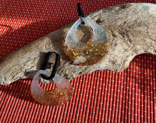 Boucles d’oreilles pendantes pailletées