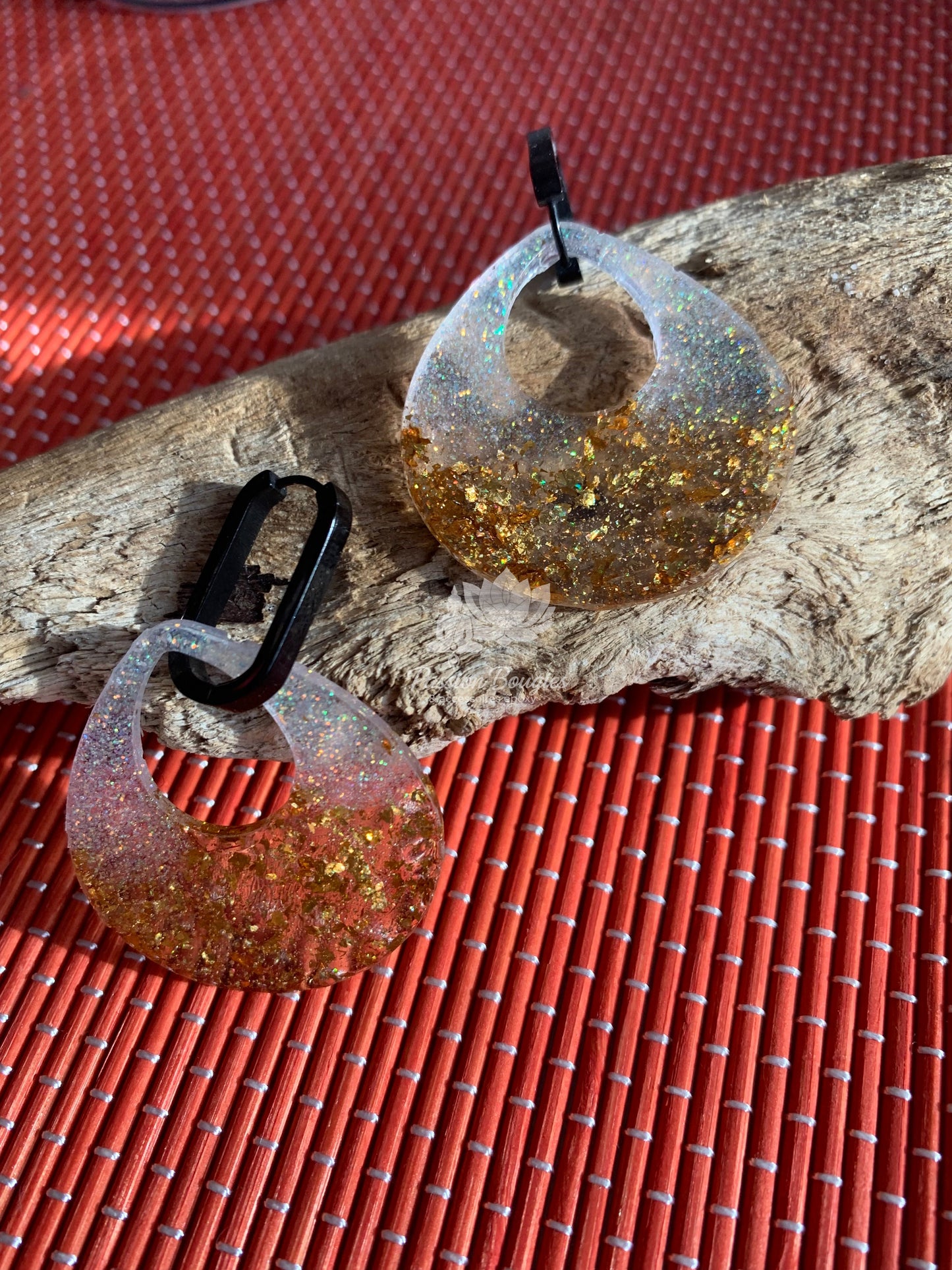 Boucles d’oreilles pendantes pailletées