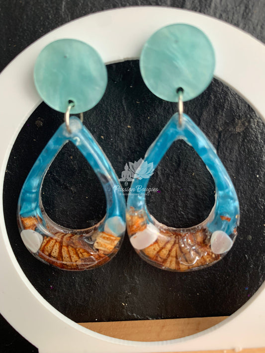 Boucles d’oreilles pendantes « plage »